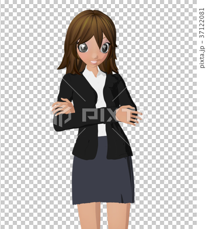 ビジネススーツの女性　perming 2DCG イラスト素材 37122081