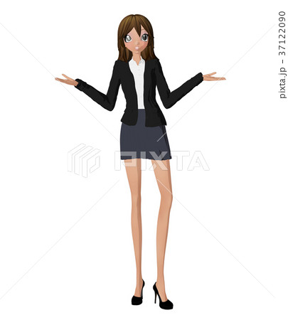 ビジネススーツの女性 perming 2DCG イラスト素材 ビジネススーツの女性 perming 2DCG イラスト素材 37122090
