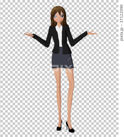 ビジネススーツの女性 perming 2DCG イラスト素材 ビジネススーツの女性 perming 2DCG イラスト素材 37122090