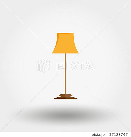Floor lamp. Icon. Vector. Flat. Floor lamp. Icon. Vector. Flat. 37123747