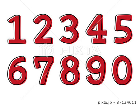 数字　手描き風 37124611