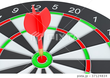 Target dart arrow hitting in the dartboard Target dart arrow hitting in the dartboard 37124834