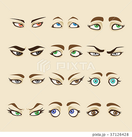 Collection of woman eyes 37126428