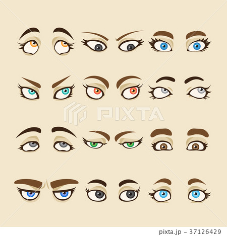 Collection of woman eyes 37126429