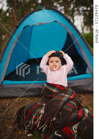 happy children hiking in the forest happy children hiking in the forest 37126470