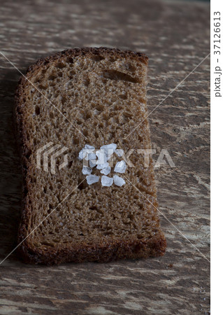 rough rye bread with coarse salt rough rye bread with coarse salt 37126613