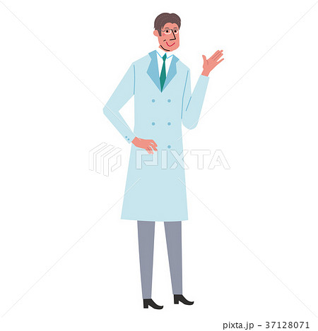 医者 イラスト 白衣を着た男性のイラスト素材