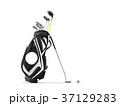 Golf equipment golf ball and golf bag isolated  37129283