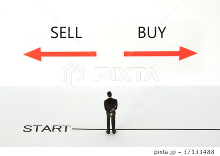 株等取り引きイメージ―買いか売りか 37133488