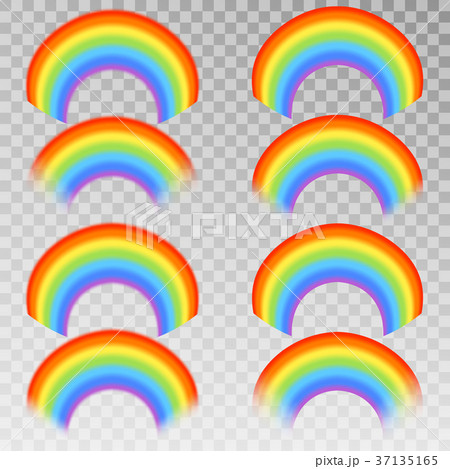 Set of realistic colorful rainbow. EPS 10 vector Set of realistic colorful rainbow. EPS 10 vector 37135165