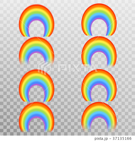 Set of realistic colorful rainbow. EPS 10 vector Set of realistic colorful rainbow. EPS 10 vector 37135166