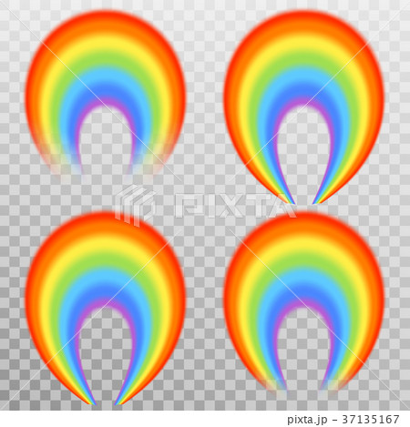 Set of realistic colorful rainbow. EPS 10 vector Set of realistic colorful rainbow. EPS 10 vector 37135167