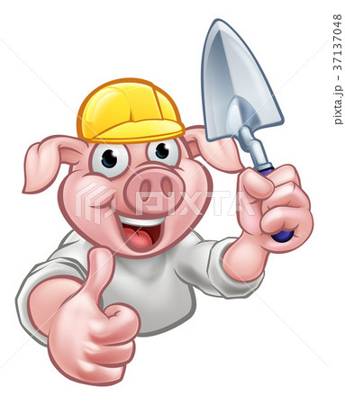 Pig Builder Cartoon Character Pig Builder Cartoon Character 37137048