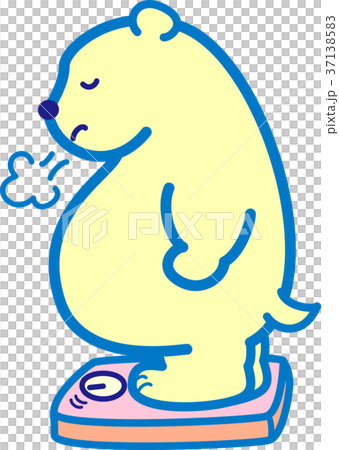 メタボ 熊 肥満のクマのイラスト素材