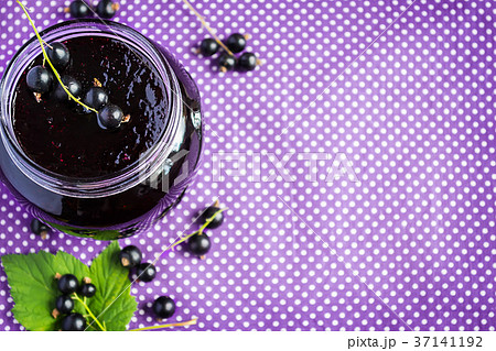 Black currant confiture. Selective focus 37141192