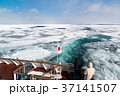 オホーツク海　網走沖の流氷観光砕氷船から見る流氷 37141507