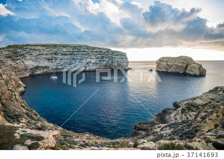 Panoramic view of Dwejra bay, Gozo, Malta Panoramic view of Dwejra bay, Gozo, Malta 37141693
