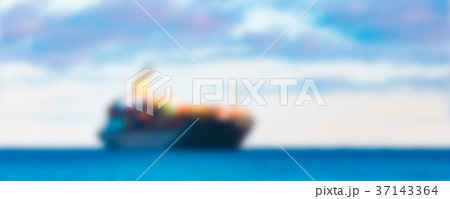 Cargo ship - blurred image 37143364