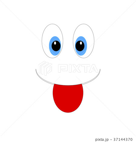 Put out one tongue smile isolated Put out one tongue smile isolated 37144370