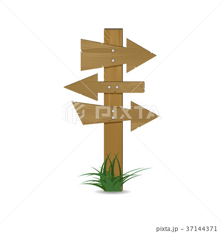 Crossroad direction signpost 37144371