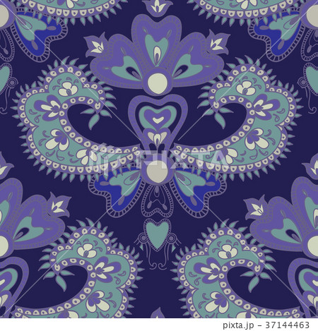Floral seamless pattern. Oriental flower ornament 37144463
