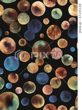 Seamless watercolor pattern with circles 37145136