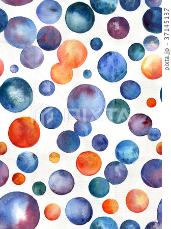 Seamless watercolor pattern with circles 37145137
