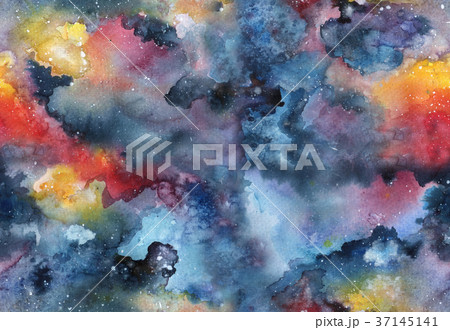 Watercolor galaxy seamless pattern Watercolor galaxy seamless pattern 37145141