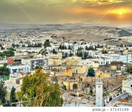 Sunset above El Kef, a city in northwestern 37145199