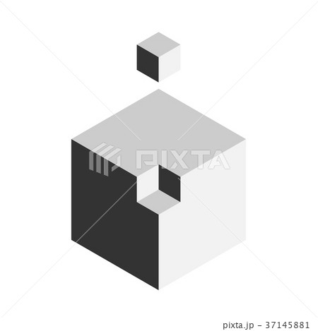 Solution design element concept. Block of 3D cubes 37145881