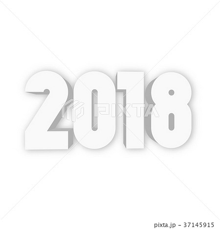 Happy New Year 2018. Modern design element with 37145915