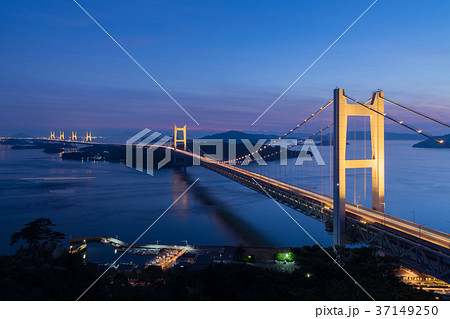 瀬戸大橋ライトアップ夜景 瀬戸大橋ライトアップ夜景 37149250