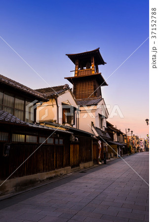 小江戸 川越 時の鐘の夕景 小江戸 川越 時の鐘の夕景 37152788