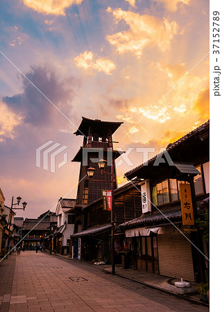 小江戸 川越 時の鐘の夕景 小江戸 川越 時の鐘の夕景 37152789