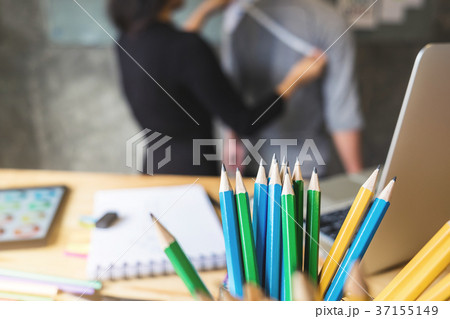 Fashion Designer Stylish Concept, Young dressmaker or designer w 37155149