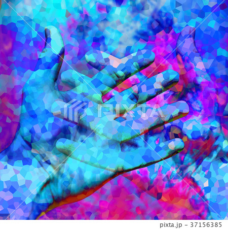 hand and color abstract background. Structureのイラスト素材 [37156385] - PIXTA