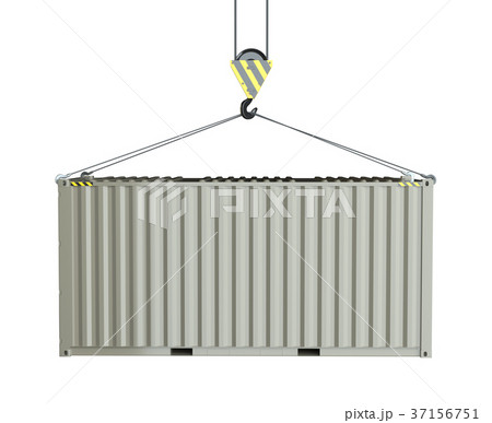 Service delivery - cargo container hoisted by hook 37156751