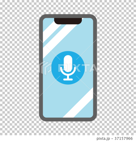 スマホとマイクのアイコンのイラスト素材