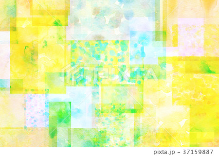 水彩　テクスチャー　コラージュ 37159887