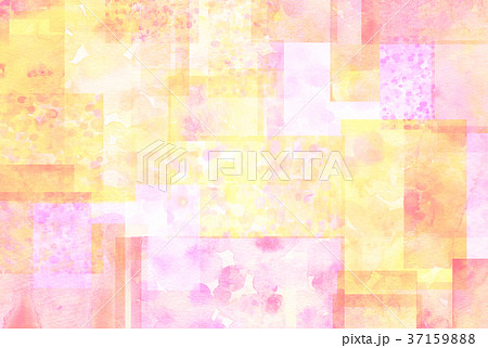 水彩　テクスチャー　コラージュ 37159888