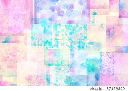 水彩　テクスチャー　コラージュ 37159890