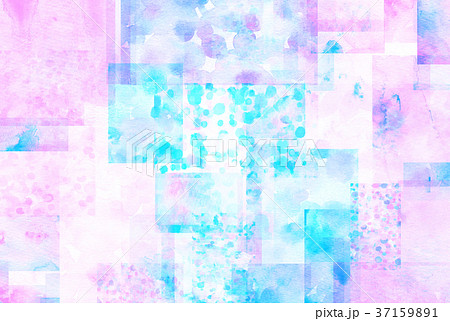 水彩　テクスチャー　コラージュ 37159891