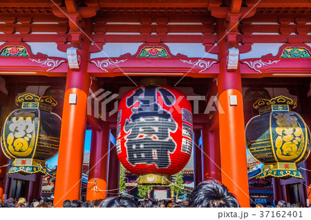 東京　浅草寺　正月の宝蔵門 37162401