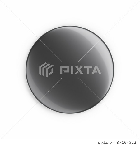 3d rendering Blank button badge isolated on white 37164522