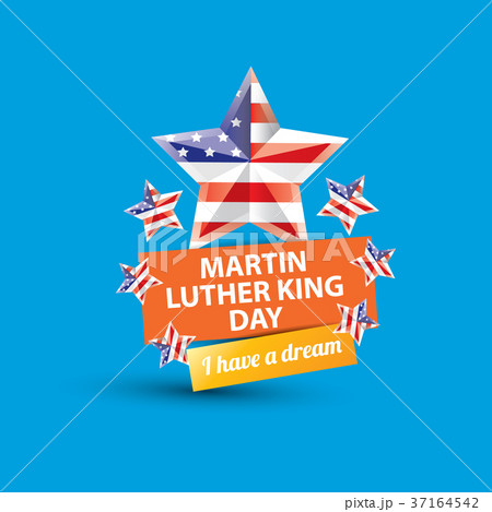 vector Martin Luther King Jr day us sticker or 37164542