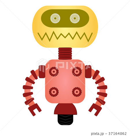 Isolated cute robot Isolated cute robot 37164862