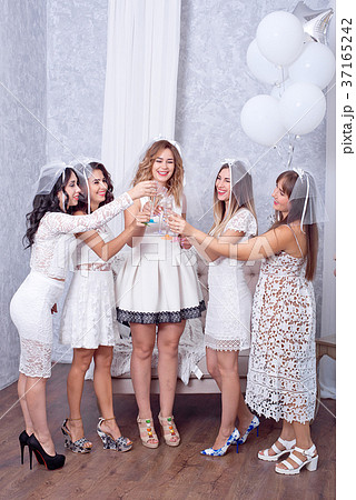 holidays, nightlife, bachelorette party and people 37165242