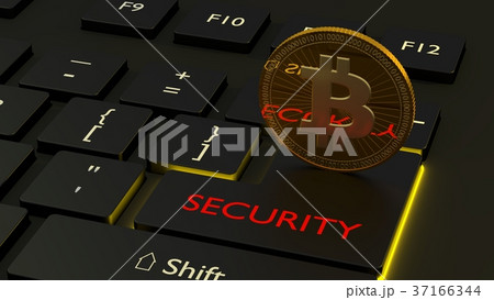 Bitcoin cryptocurrency security concept  37166344