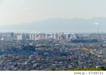大牟田市の街並み 大間山からの眺望 大牟田市の街並み 大間山からの眺望 37166731