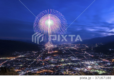 花火と夜景 花火と夜景 37167180